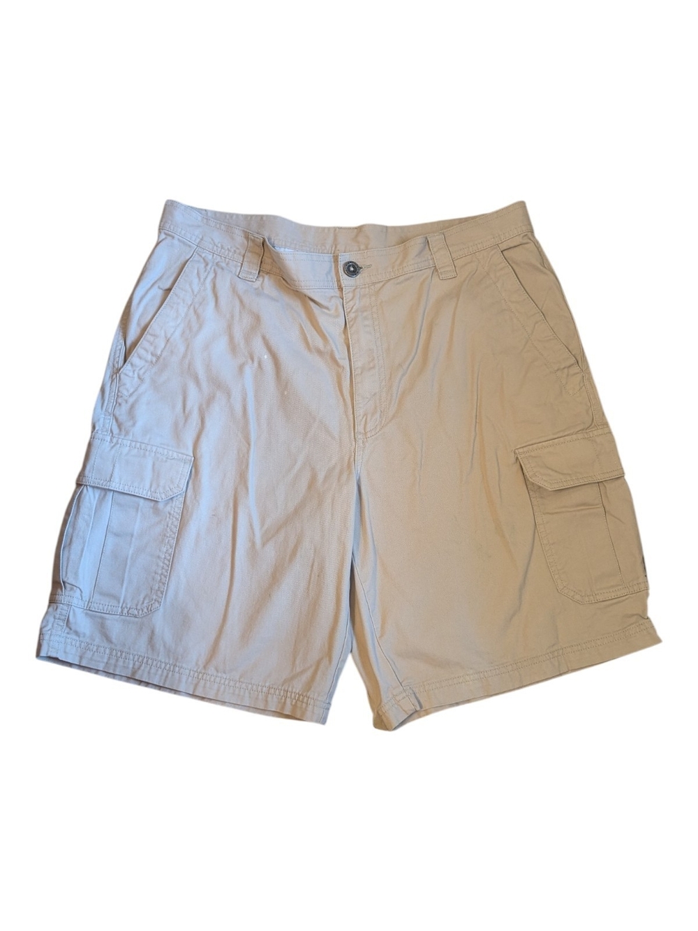 Columbia AM4692 Omni-Shade Khaki Cotton Cargo Short Men's 36W 10L